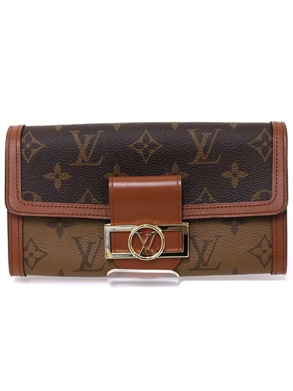Louis Vuitton Portefeuille Sarah Dauphine Monogram Reverse Brown Wallet